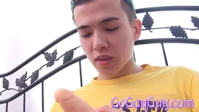 Cute Asian Twink 18+ Shows Off Massive Hard On in Hot Solo Masturbation Scene