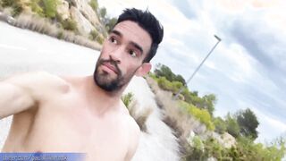 Risky nude hiking on the sunset! Nearly get caught! Flawless bootie super hot boy