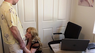 stepmom fucked in the office while working