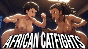 Erotic African Catfight - Hooked on Precum Audience
