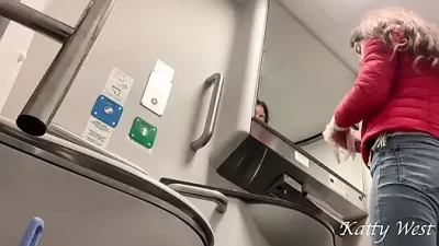 Teen Flashes and Pees in Public: Wild Train Adventure