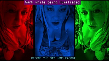 Wank while being Humiliated GAY HOMO FAG AUDIO by Goddess Lana