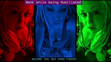 Wank while being Humiliated GAY HOMO FAG AUDIO by Goddess Lana