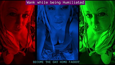 Wank while being Humiliated GAY HOMO FAG AUDIO by Goddess Lana