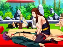 Bigboobed hentai coeds group licking wetpussy and fucking in the outdoors