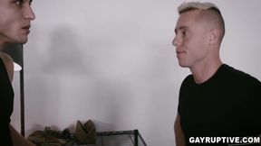 Military Soldiers And Couldnt Help But Steal Glances At Each Other Until Sexual Sparks Flares Between. 6 Min - Elliot Finn, Justin Matthews And Gay Porn