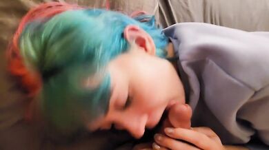 Step sis sucks my cock while parents are home teasing a big load