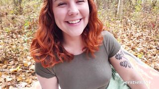 Ersties - Pretty American Baddie Autumn Finds A Silent Place Toward Jerking-off Outdoors