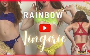 Rainbow Lingerie Try on Haul Modeling Leverageurassets - 35