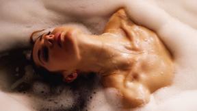 ”Bubble covered Ukrainian beautiful babe Diana Lark indulging herself in the bath”