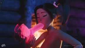 Double dildo… this little witch is feeling very naughty - Animation [GoodLuke]
