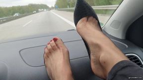 My Feet in Casadei on Highway HD wmv 1920x1080