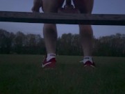 Public riding at football field! Pt 1