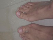 massaging my beautiful feet