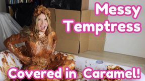 Dulce De Licious: Nude Solo in Thick Sticky Caramel - Wet & Messy Fetish Sploshing Food Play