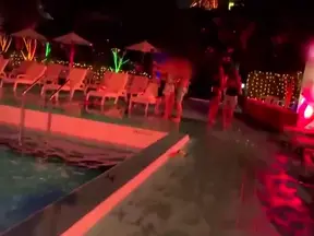 Japanese Wife Continues Wild Pool Party with Rough Sex in Hotel Room