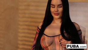 Sexy big booty Trina takes on a gaint BBC!