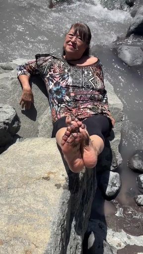 A Day in Nature! Mud Dirty Feet, Pissing in the Woods &amp; Very Dirty Panty for Someone Special!