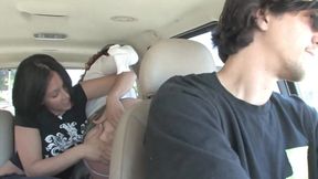 Sensual redhead penetrated by two