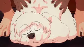 Polar Bears Steamy Encounter with Furry Dogman in Wild Cartoon Lust