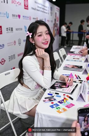 K-pop star at fan meet and greet