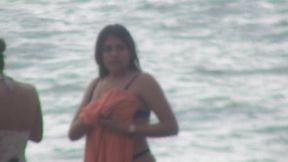 Indian wanton hussy beach voyeur video
