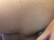 I pound my ass with a knot dildo