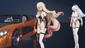 Chocolate Cream Duet Striptease Black Stockings White Stockings Racing Leotards
