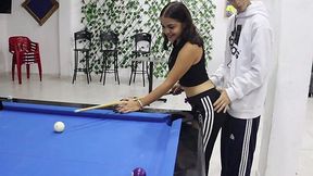 Horny Stepbro Fucks His Latina Stepsister After a Pool Hustle Lesson