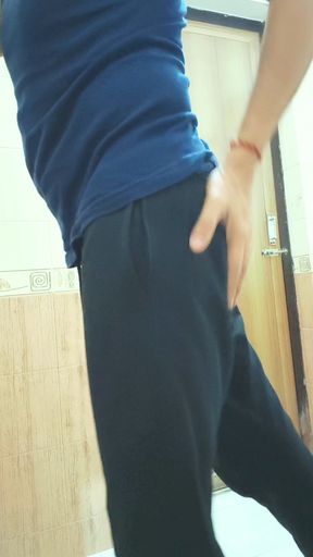 Before bath enjoyed  body play and did mastrubation