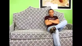 American lovers in horny embrace