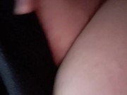 Bbw ftm cums in public parking lot as cars drive by