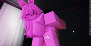 Busty rabbit from roblox rides a dick like an insatiable slut.