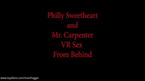 Philly Sweetheart getting nailed from behind by Mr. Carpenter in 360 Degree VR trailer