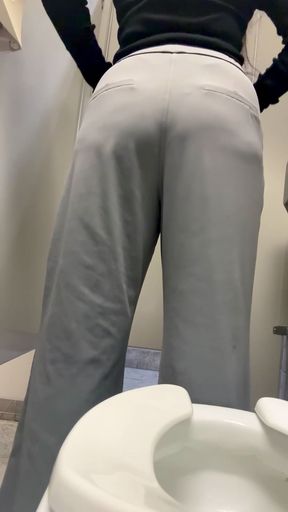 Woman in grey sweatpants