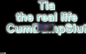 Tia, the real amateur dogging cum slut