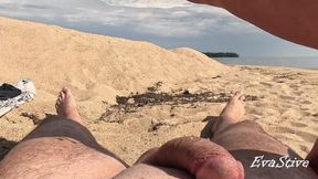She sat down and pissed on his cock