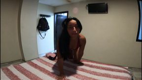The Hoe Is Here with Boot Heels & a Cute Naughty Outfit Ready to Demonstrate She Can Sexy Walk the Indoor Line - Jhodez1