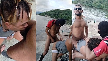 Na trilha boy me pe- diu ci-gar-ro. Não fumo, mas ofereci algo melhor e ele adorou. Ainda catamos um pescador para participar da brincadeira. Parte um