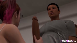 Freaky trans girl takes long BBC for fun