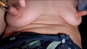 Biggest nipples!! Pumped with chili sauce