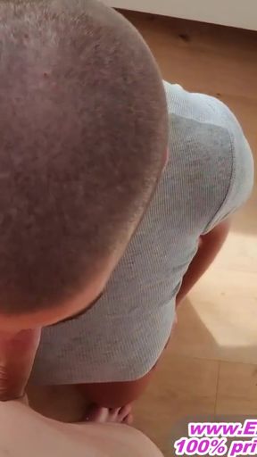 Epic moment from &quot;German chubby skin head amateur teen do blowjob casting&quot;
