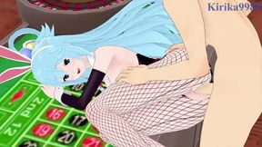 Raunchy roll-the-dice romp between Aqua and Kazuma in a high-stakes casino caper