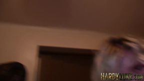 Inked British blonde Yuffie fucks hard and gives deepthroat blowjob