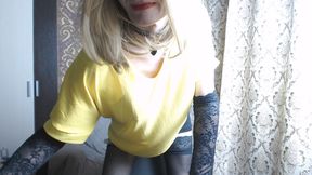 crossdresser passive slut and two dildos