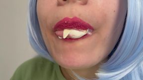 mouth and lips I eat and suck the ice cream