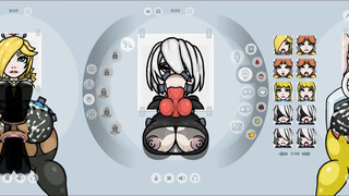 Fapwall Hentai Game triple penetration with 2B tight pussy