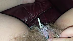 Dirty Hairy Cunt Fucked with a Giant Sucker.