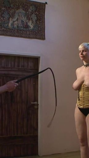 Wild BDSM clip with two German blonde girls and a guy