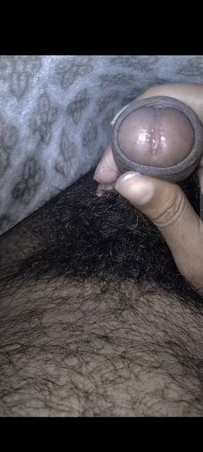 Hard-core college student jerking off precum show